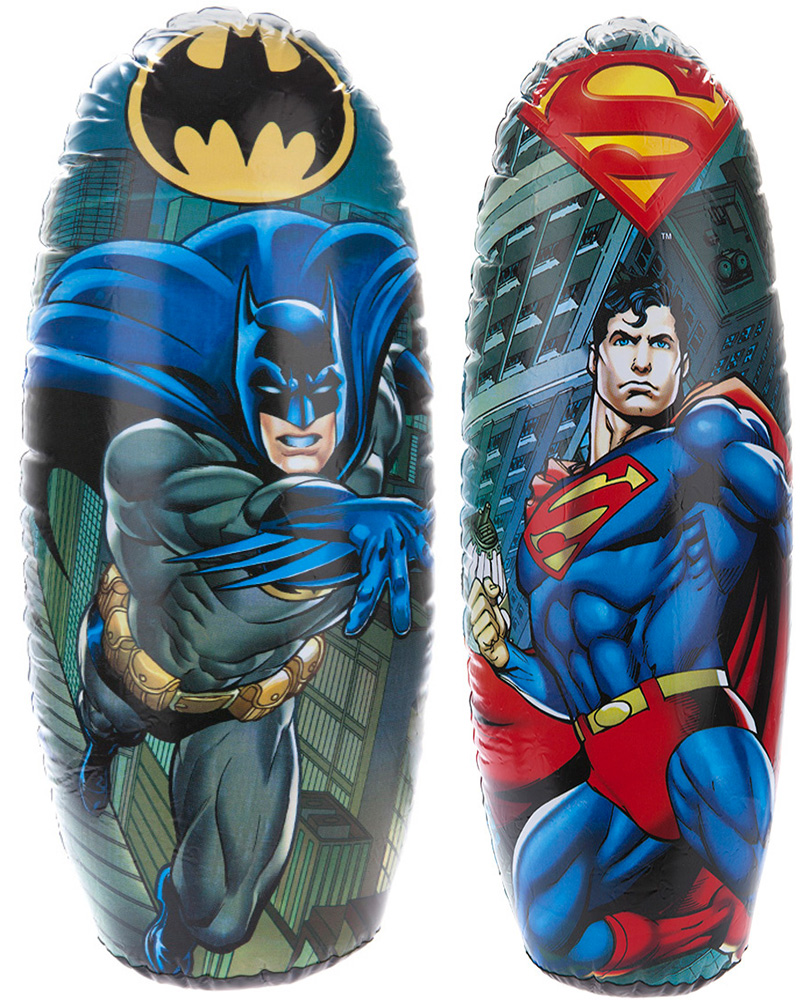 Batman / Superman Inflatable Punching Boxing Bopper Bag Weighted Kids